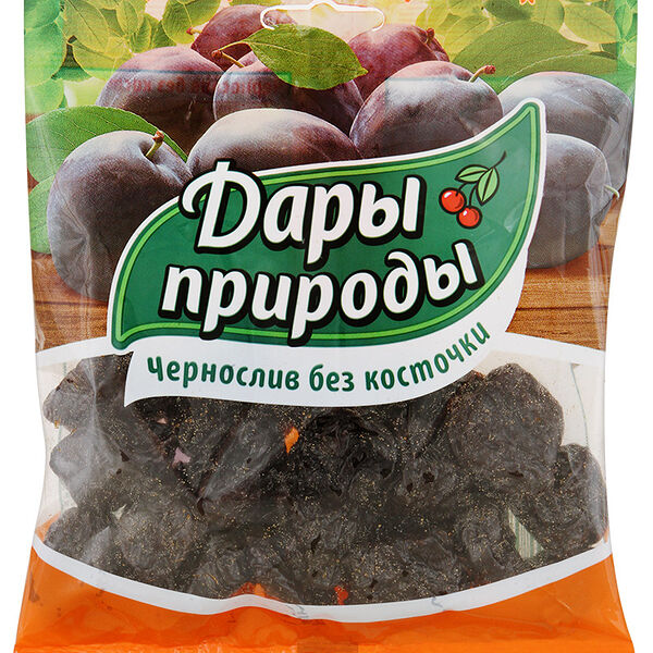 Чернослив сушеный без косточки Дары природы, 150 г