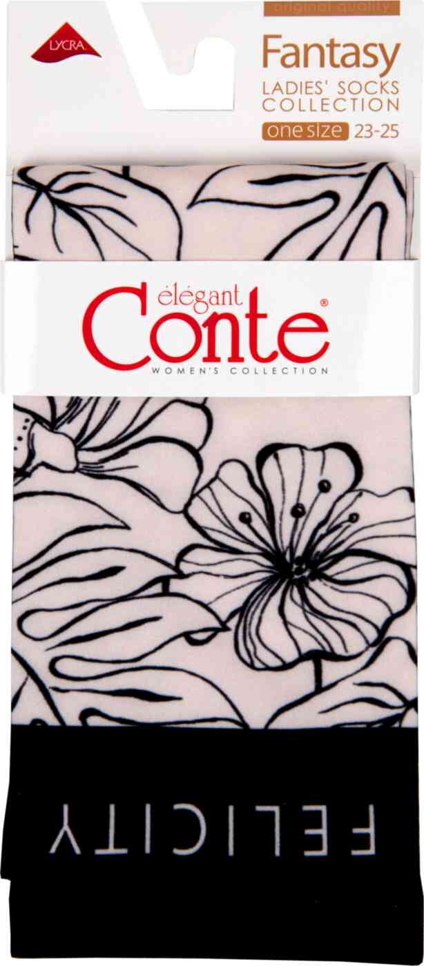

Носки женские Conte Elegant Fantasy 17С-34СП молочный с рисунком лилии, размер 23-25 (36-37)