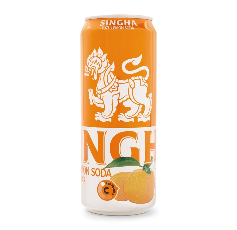 

Напиток газированный Singha Yuzu Lemon Soda без сахара с высоким содержанием витамина С 0.33 л