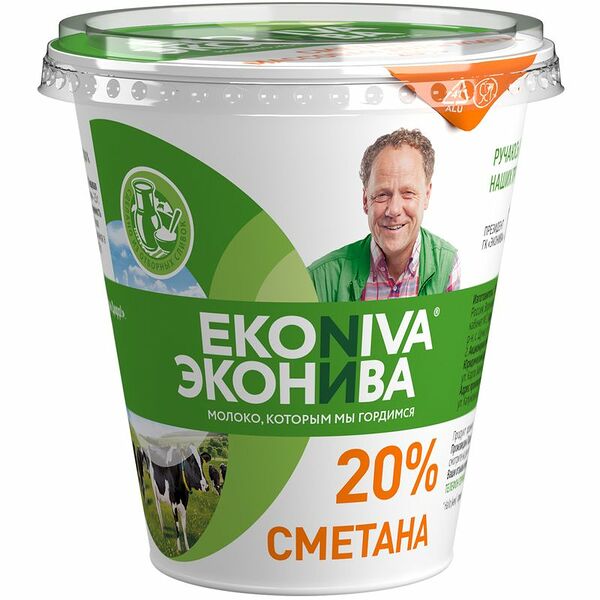 Сметана Эконива 20%, 300г