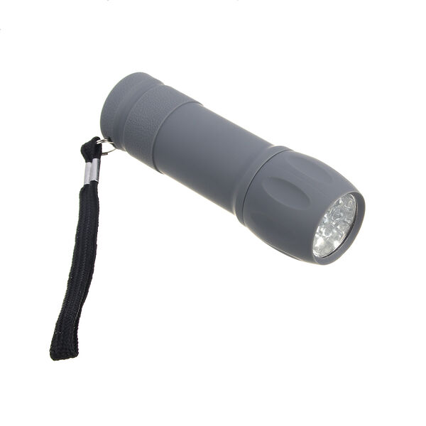 Ермак фонарик мини, прорезиненное покрытие, 9 led, 1 режим, 3хааа