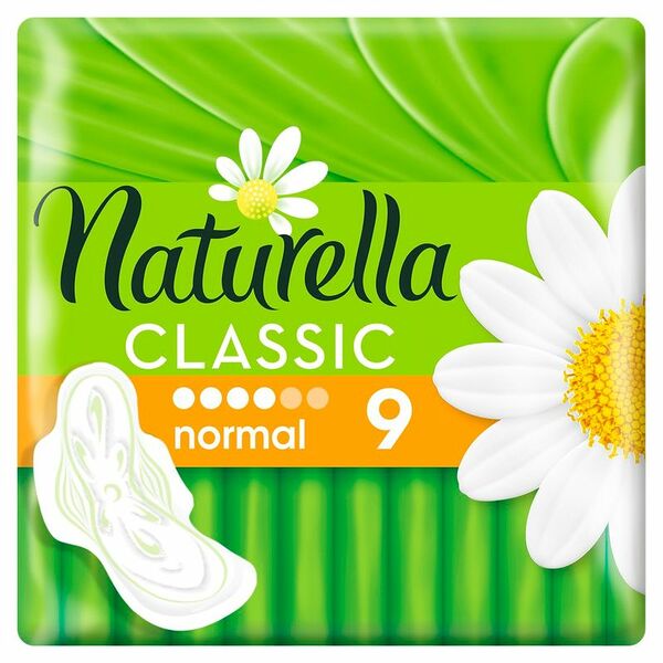 Прокладки Naturella Classic normal ромашка с крылышками, 9шт