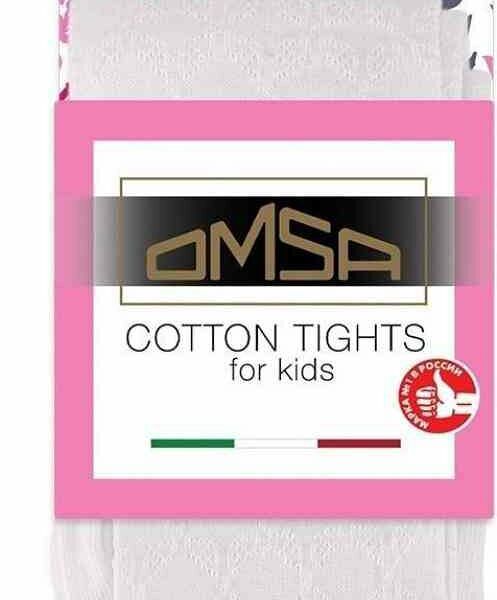Колготки детские Omsa kids Collant с ажурным рисунком цвет: bianco/белый, 152-158 р-р