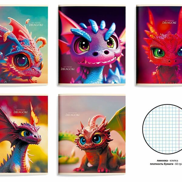 Тетрадь 48л А5 кл скреп офс Schoolformat СТРАНА ДРАКОНОВ мел карт спл УФ-лак
