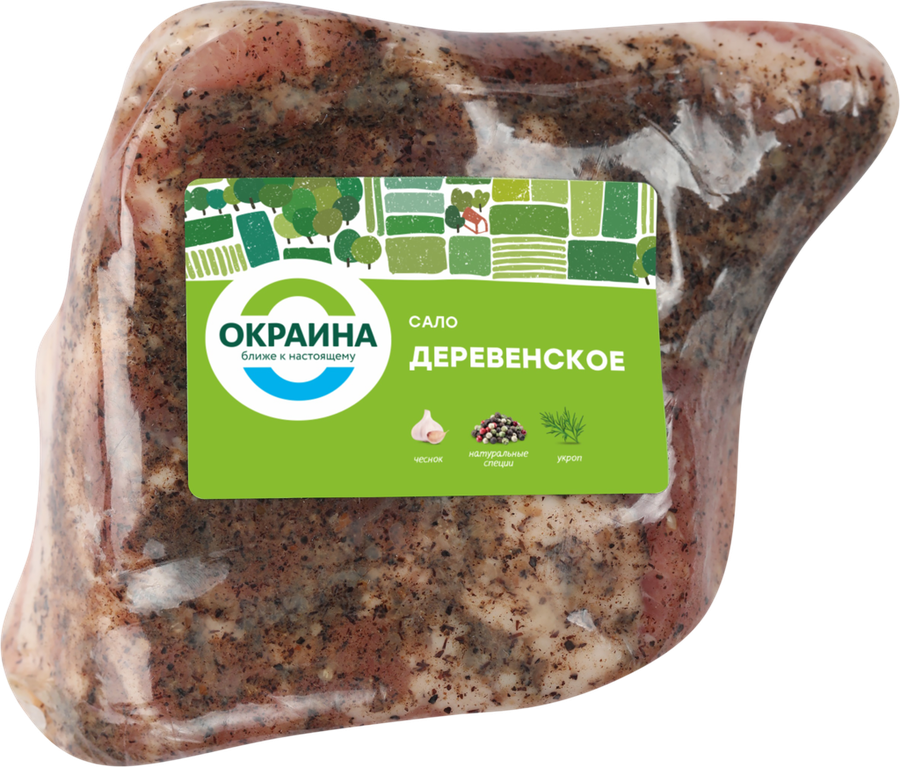 

Сало ОКРАИНА Деревенское соленое в/у вес