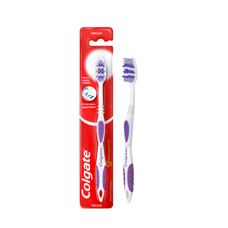 

Зубная щетка Colgate Классика Здоровья мягкая 1 шт, цвет в ассортименте
