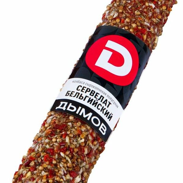 Колбаса сырокопченая Дымов Сервелат Бельгийский, вес