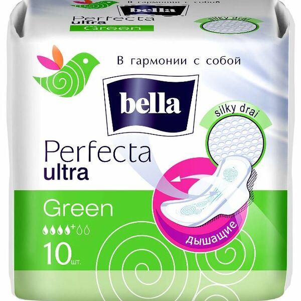 Прокладки гигиенические Bella perfecta ultra green впитывающие 10 шт