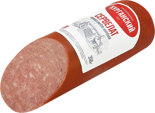 

Колбаса копчено-вареная МК Курганский Сервелат, 350 г