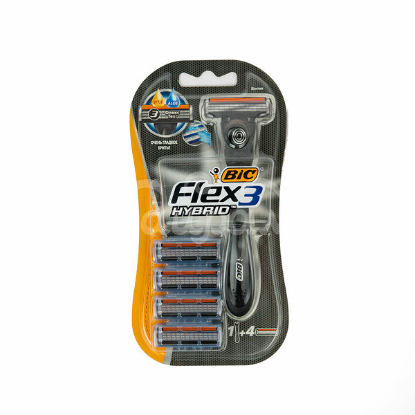 Станок для бритья Bic + 4 кассеты Flex 3 & Easy