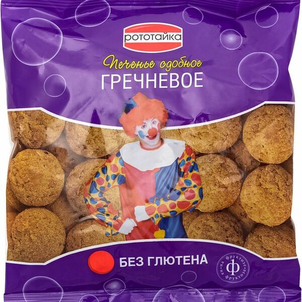 Печенье сдобное гречневое Рототайка на фруктозе