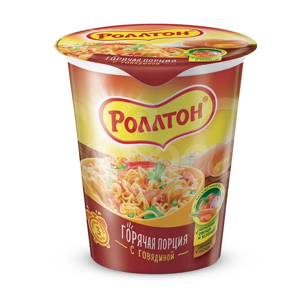 Лапша б/п Роллтон 70гр с Говядиной пл/ст