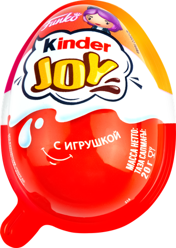

Шоколадное яйцо Kinder Joy Funko для девочек с игрушкой в ассортименте 20 г
