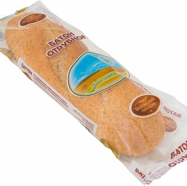 Батон отрубной Волжский пекарь, нарезка