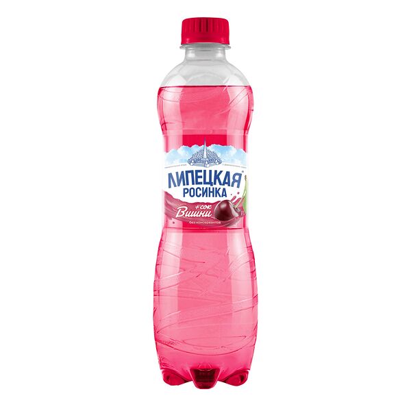 Вода минеральная Липецкая росинка газированная с соком вишни