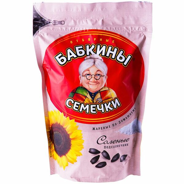 Семечки подсолнечника жареные по-домашнему Бабкины семечки с морской солью, 300г