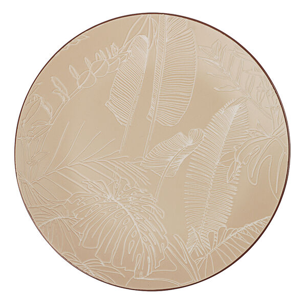 Millimi листья тарелка подстановочная, 26,5х2,5см, керамика, бежевый