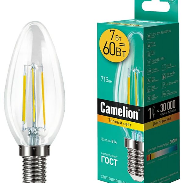 Лампа светодиодная Camelion E14 7Вт