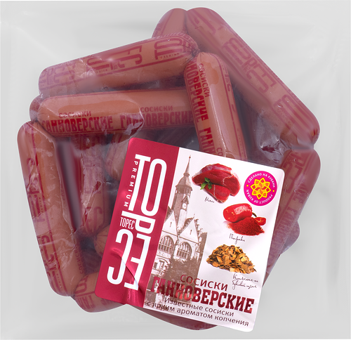 Сосиски ТОРЕС Ганноверские МГС вес до 1.2кг