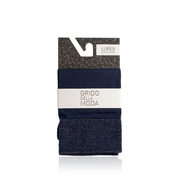 Женские носки Grido della Moda из микрофибры 40den синие , резинка с люрексом