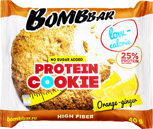 Печенье протеиновое BombBar Апельсин-имбирь