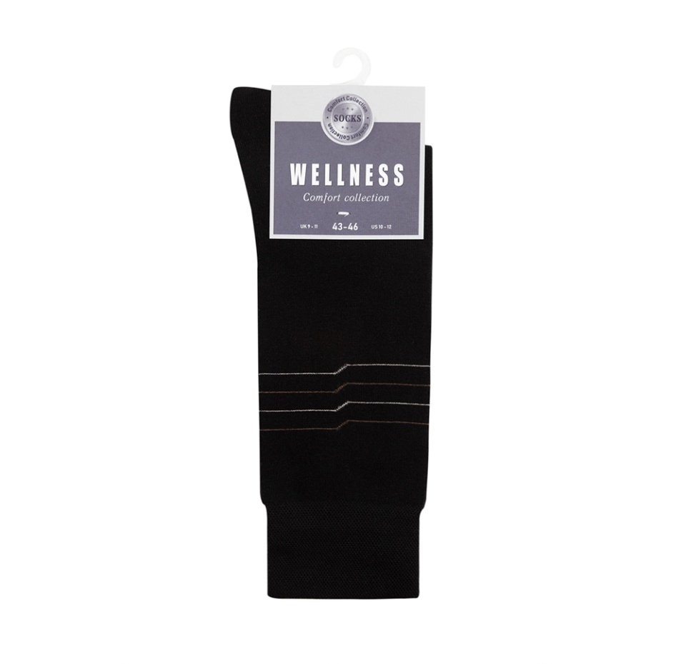 

Носки мужские Comfort цвет чёрный, Wellness, р. 43-46, Россия
