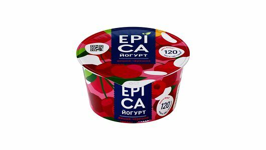 Йогурт Epica натуральный вишня черешня 4.8% 130 г