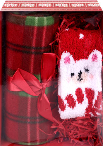 

Набор подарочный Homeclub плед 100х140см + носки р. 35–38, в ассортименте