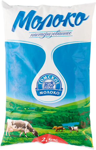 

Молоко Томское молоко пастеризованное 2.5%, 900 г