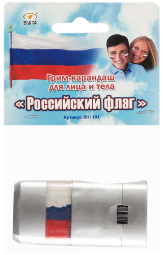 

Грим-карандаш для лица и тела B&H Российский флаг 37 г