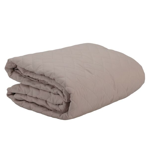 Покрывало стеганое, 220х200 см, бежевый, микрофибра