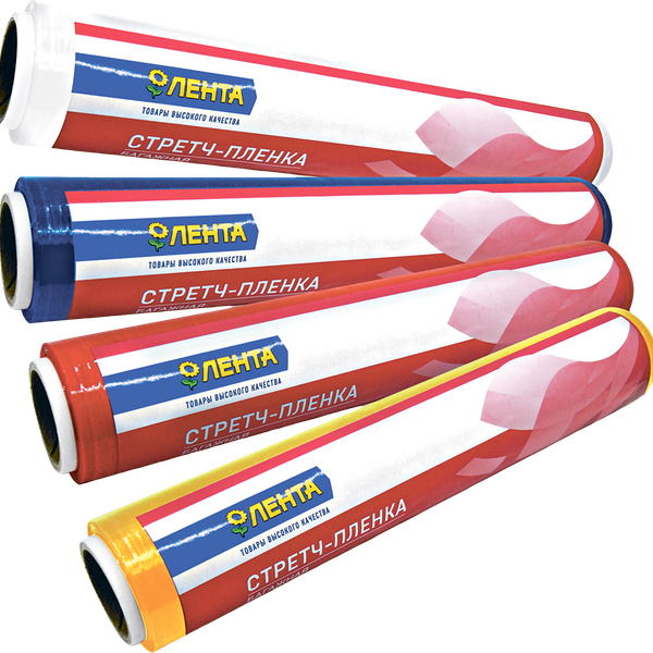 Пленка стретч ЛЕНТА багажная 250мм, 20мкм, 30м ассортимент