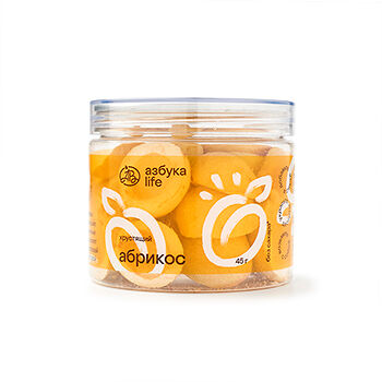 Чипсы фруктовые «Абрикос» сублимированные без сахара, «Азбука Life», 45 г, Россия