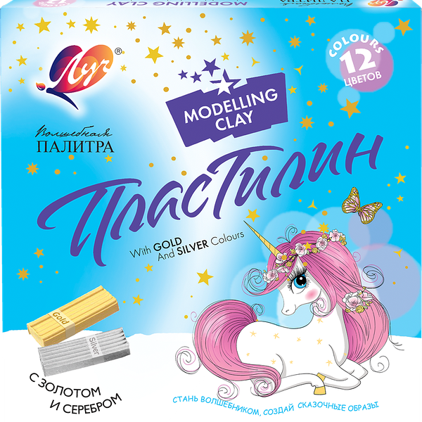 Пластилин ЛУЧ Волшебная палитра, 12 цветов