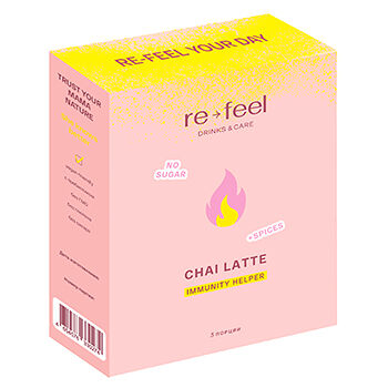 Чай Re-feel латте Immunity helper саше 3 шт., 60г, Россия