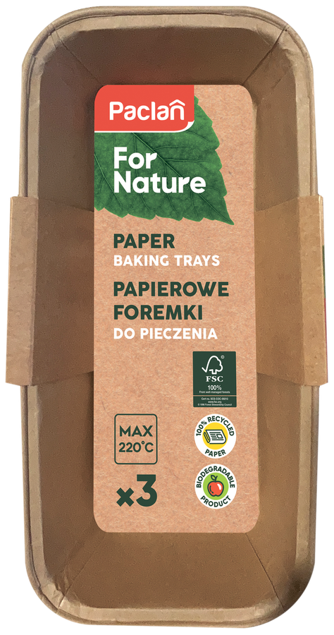 

Формы для выпечки PACLAN For Nature 23x10см, бумажные, 3шт