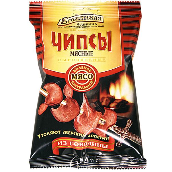 Чипсы Егорьевская колбасно-гастрономическая фабрика мясные из говядины 30г