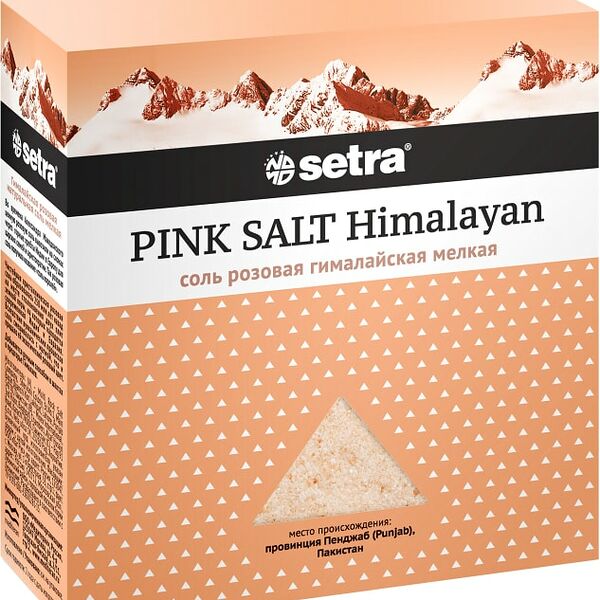 Соль Setra Розовая гималайская мелкая 500г