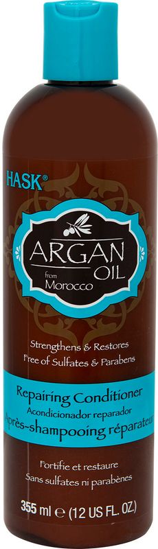 

Кондиционер для сухих волос Hask восстанавливающий с аргановым маслом, 355 мл