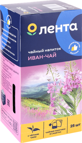 

Чайный напиток Лента Иван-чай в пакетиках, 25 шт