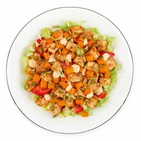 Салат Шеф Перекрёсток с индейкой барбекю, вес