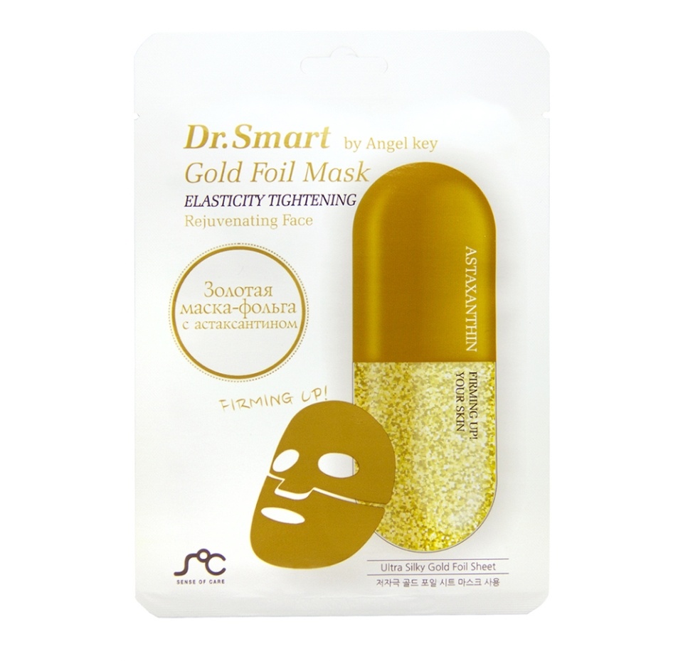 

Маска для лица DR.SMART By Angel Key омолаживающая с астаксантином, 25 мл