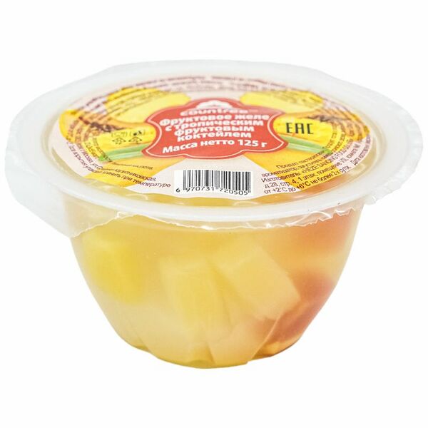 Желе Countree фруктовое с тропическим фруктовым коктейлем 125 г