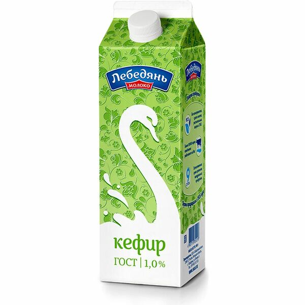 Кефир Лебедяньмолоко 1%, 900г