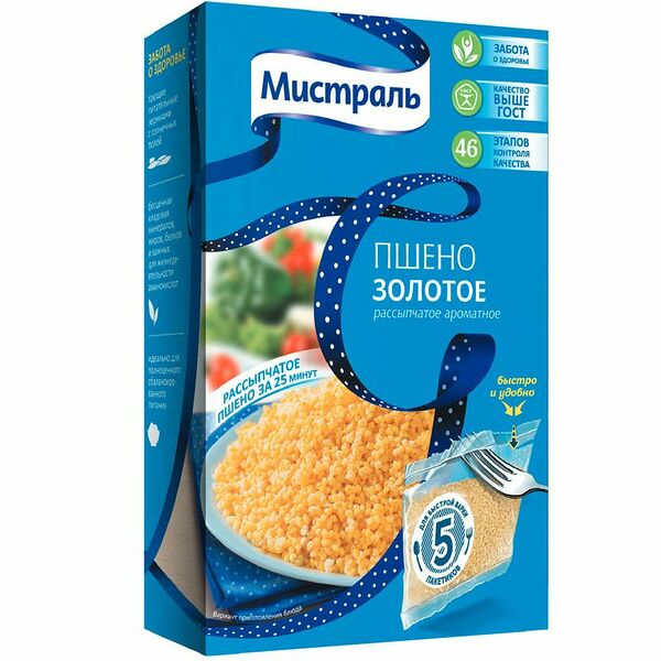 Пшено Мистраль Золотое, 5х80г