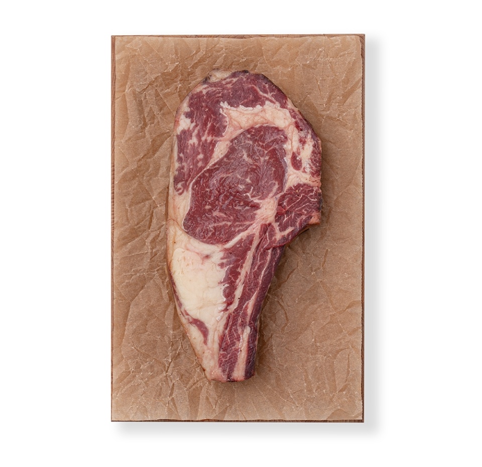 

Стейк Наши фермы Мосальский Рибай на кости сухого созревания в кофе с коньяком