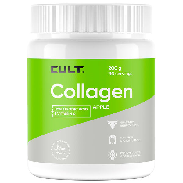 Cult Collagen + Hyaluronic Acid + Vitamin C Вкус яблоко 200 г