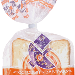 Хлеб СЫКТЫВКАРХЛЕБ Тостовый к завтраку, в нарезке половинка