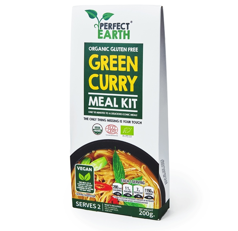 

Лапша из коричневого риса с соусом «Зелёный карри» (без глютена) био, Perfect Earth, 200 г, Таиланд