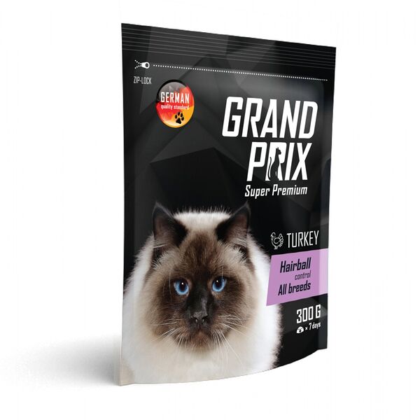 Корм для кошек Grand Prix Hairball с индейкой для выведения шерсти из желудка